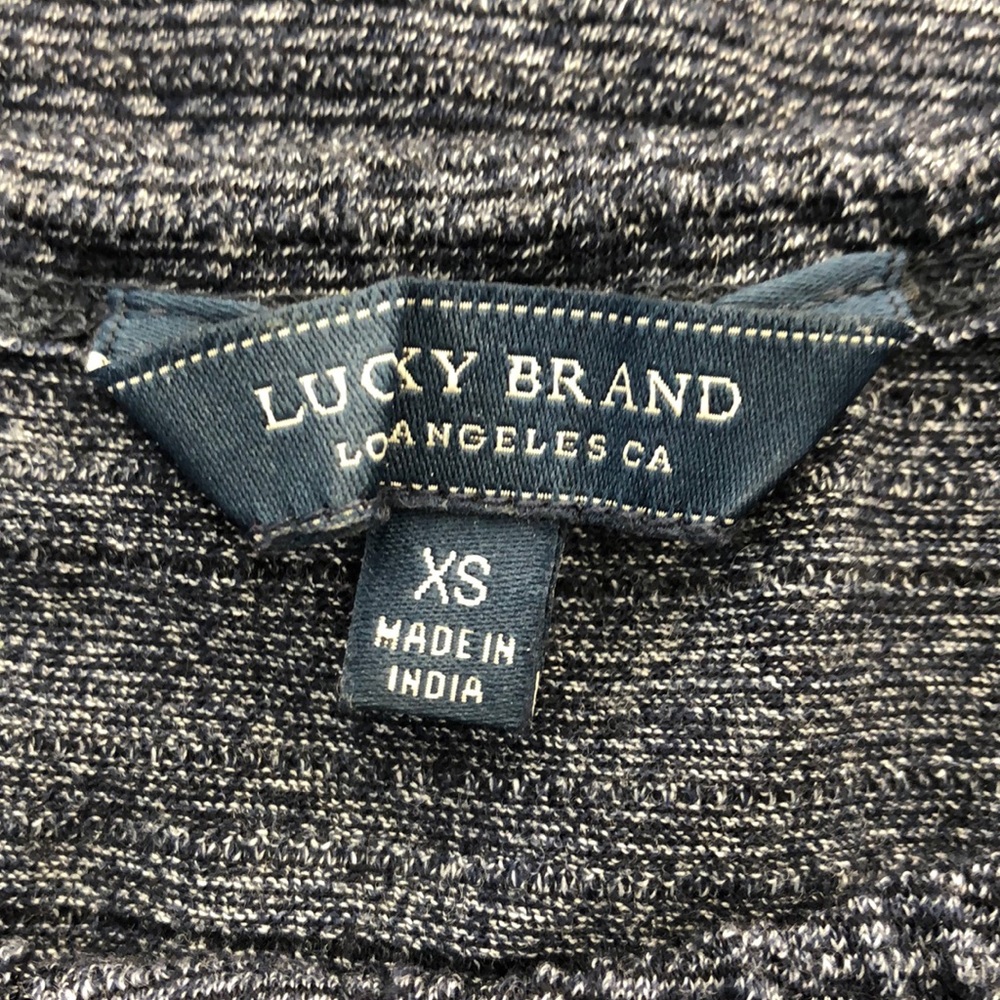 Lucky Brand Blue Button Front Flutter Sleeve Top - image 5